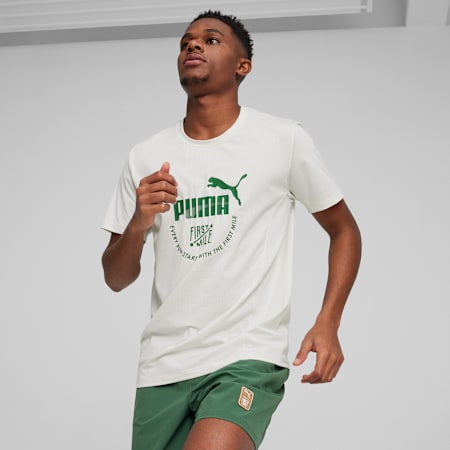 Green and white puma shirt outlet