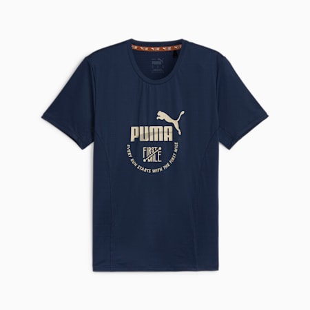PUMA x FIRST MILE hardloop-T-shirt, Club Navy, small