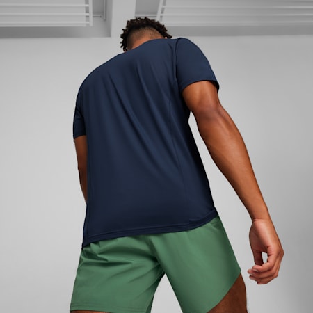 Green t shirt blue shorts store
