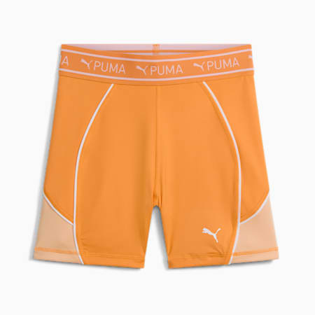 PUMA FIT TRAIN STRONG Women's 5" Shorts, Clementine-Peach Fizz, small