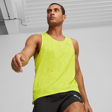 Débardeur de running technique Run Ultraspun Homme, Lime Pow, small-DFA