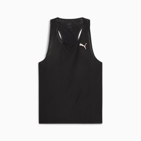 RUN ULTRASPUN Men's Running Singlet, PUMA Black-AOP, small-SEA