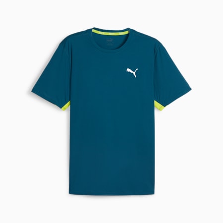 T-SHIRT VELOCITY RUN FAVORITE DA UOMO, Ocean Tropic, small