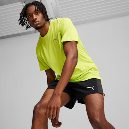 RUN FAVORITE Men's Tee, Lime Pow, small