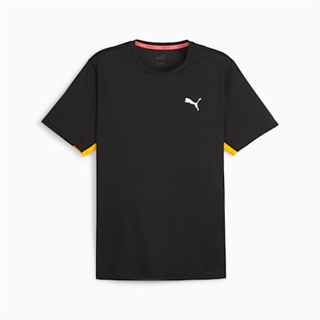 T-shirt de running Run Favorite Velocity Homme, PUMA Black-Sun Stream, small