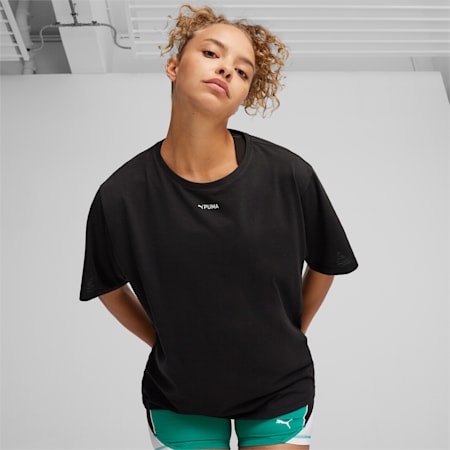 PUMA FIT OVERSIZED T-SHIRT VOOR DAMES, PUMA Black, small