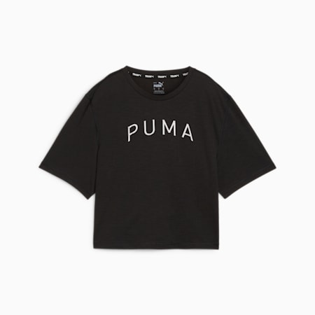 Kaus Olahraga Wanita Graphic Crop Move, PUMA Black, small-IDN