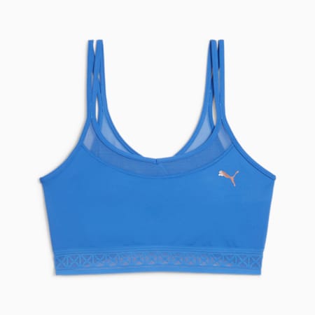 Sujetador de training de malla PUMA x PAMELA REIF para mujer, Bluevender, small