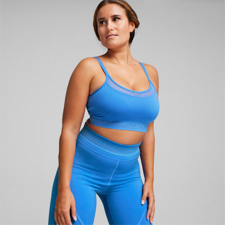 M Size Blue PUMA Ladies Sport Bra Women Woman Yoga Running Bras Medium Size  