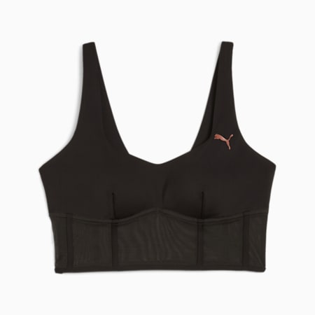 PUMA x PAMELA REIF Women's Corset Tank Top, PUMA Black, small