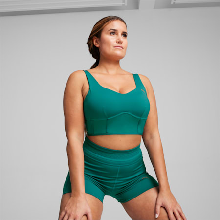 PUMA x PAMELA REIF Corset Tanktop Damen, Magic Green, small