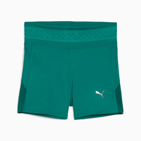 PUMA x PAMELA REIF Women's Mesh Training Shorts, Magic Green, small