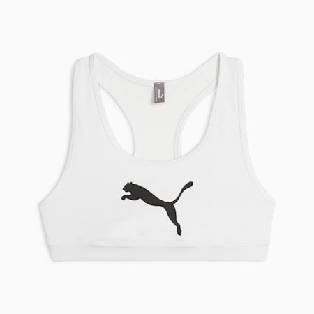 4KEEPS Women's Training Bra, PUMA White-Big black cat, small-NZL