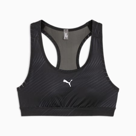 4KEEPS Training Bra, PUMA Black-Run Q3 AOP, small-THA