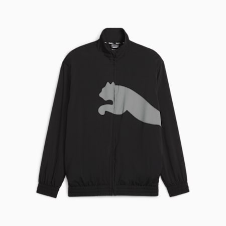 TRAIN BIG CAT Men's Full-Zip Jacket, PUMA Black, small-SEA