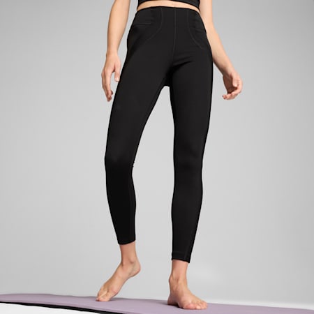 Legging côtelé à taille haute CLOUDSPUN Femme, PUMA Black, small