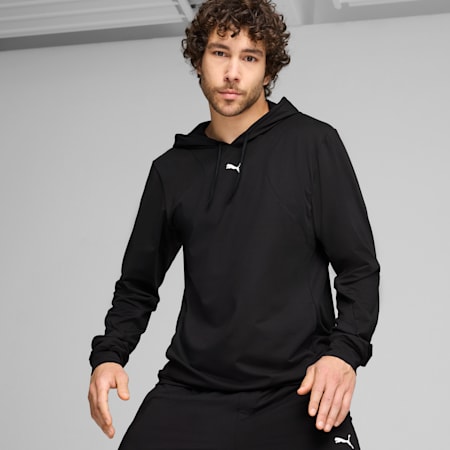 CLOUDSPUN Men's Hoodie, PUMA Black, small-AUS