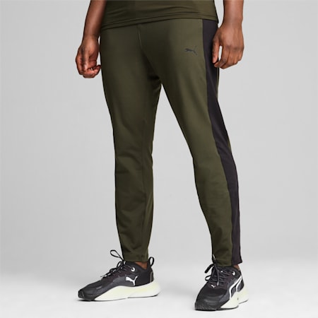 CLOUDSPUN Men's Jogger, Dark Olive-PUMA Black, small-AUS