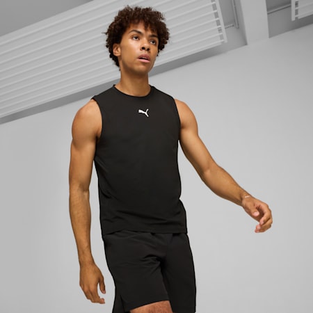 CLOUDSPUN Men's Tank, PUMA Black, small-AUS