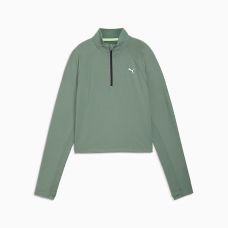 PUMA RUN CLOUDSPUN Quarter Zip Top Women Eucalyptus PUMA Shop All Puma PUMA