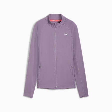 RUN For Her Ribbed Women's Full-Zip, Pale Plum, small-NZL