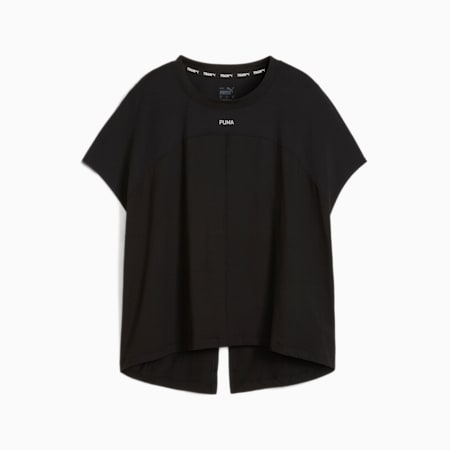 CLOUDSPUN Mix T-shirt voor dames, PUMA Black, small