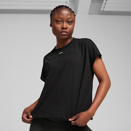 CLOUDSPUN Mix T-Shirt Damen, PUMA Black, small