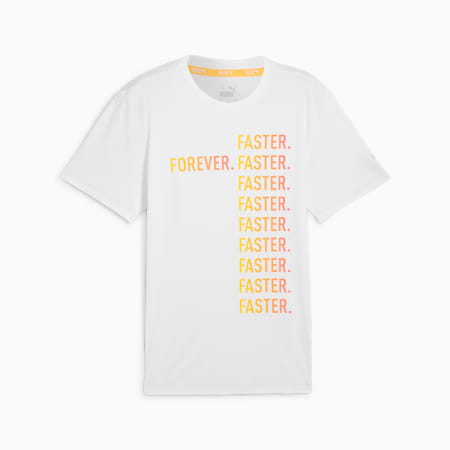 RUN FAV "Forever. Faster.'' T-shirt voor heren, PUMA White, small