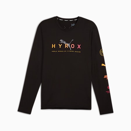 PUMA x HYROX Run Long Sleeve Tee Men, PUMA Black, small