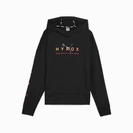 PUMA x HYROX CLOUDSPUN Hoodie Women, PUMA Black, small