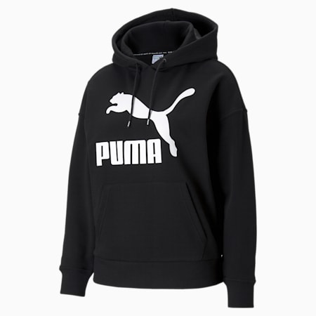 Classics Logo hoodie dames, Puma Black, small