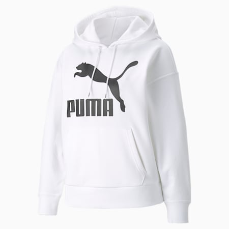 Classics Logo hoodie dames, Puma White, small