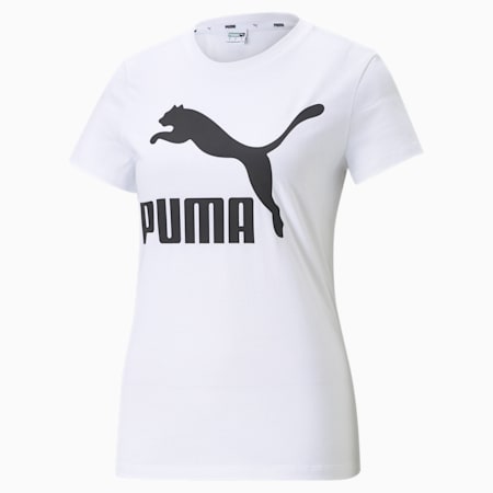 Classics Logo Women's Tee, Puma White, small-SEA