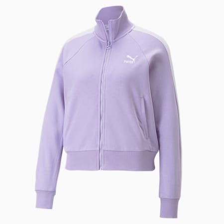 Iconic T7 Women's Track Jacket, Vivid Violet, small-DFA