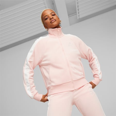 Iconic T7 Women's Track Jacket, Rose Dust, small