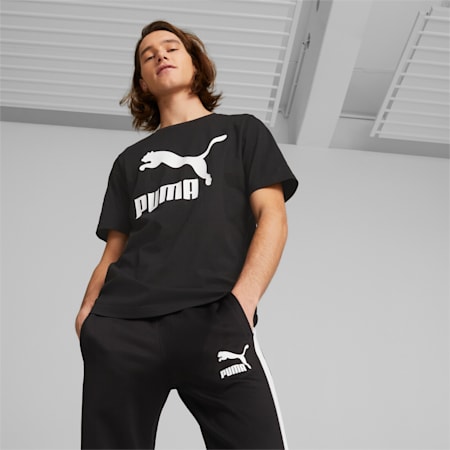 חולצת טי לגברים Classics Logo, Puma Black, small-DFA