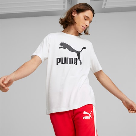 Classics Men's Logo Tee, Puma White, small-PHL