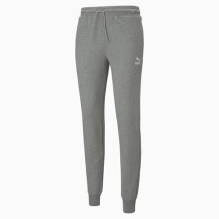 Classics Cuffed Slim Fit Men's Sweat Pants, Medium Gray Heather, small-IND