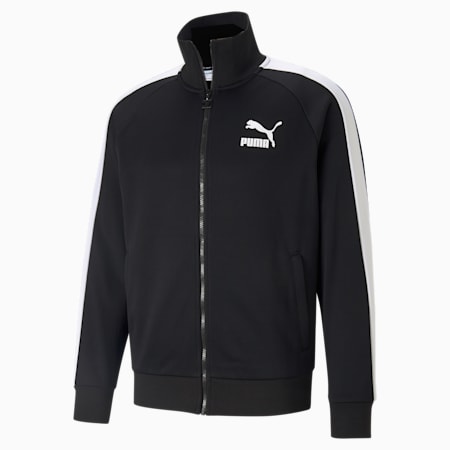 แจ็คเก็ตกีฬาผู้ชาย Iconic T7 Men's Track Jacket, Puma Black, small-THA