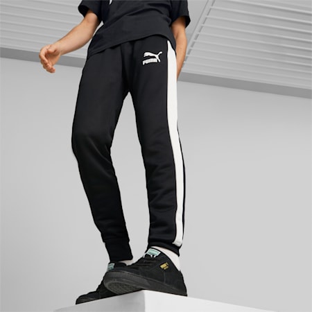 กางเกงกีฬาผู้ชาย Iconic T7 Men's Track Pants, Puma Black, small-THA