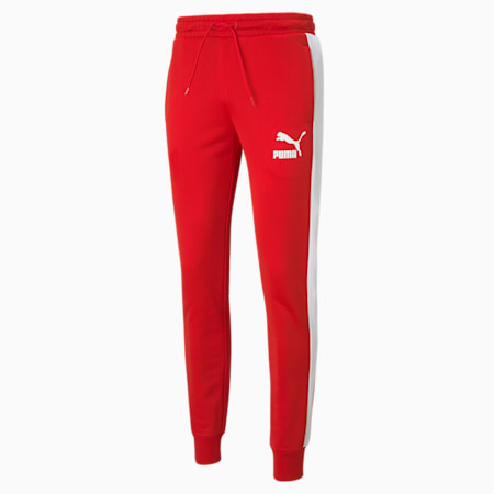 Iconic T7 Men's Track Pants, High Risk Red, small-AUS