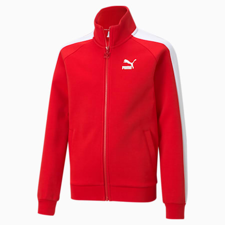 Iconic T7 Track Jacket - Boys 8-16 years, High Risk Red, small-AUS