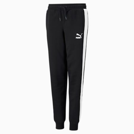 Iconic T7 Track Pants Youth, Puma Black, small-PHL