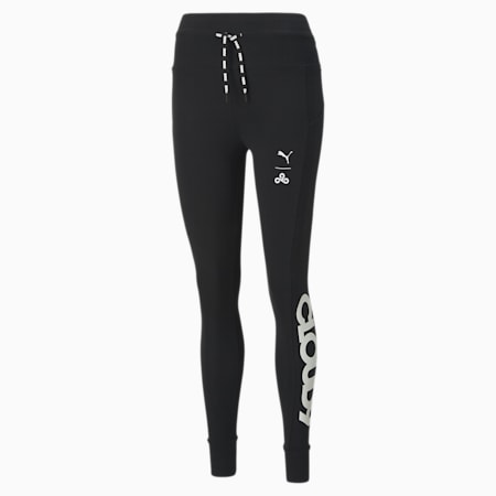 Cloud 9 Corrupted Women's Leggings, Cotton Black, small-IND