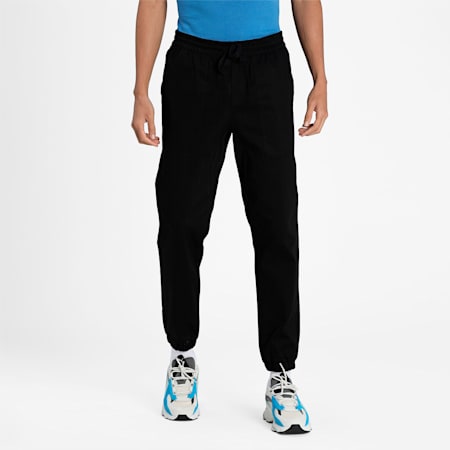 Downtown Twill Men's Track Relaxed Pants, Puma Black, small-IND