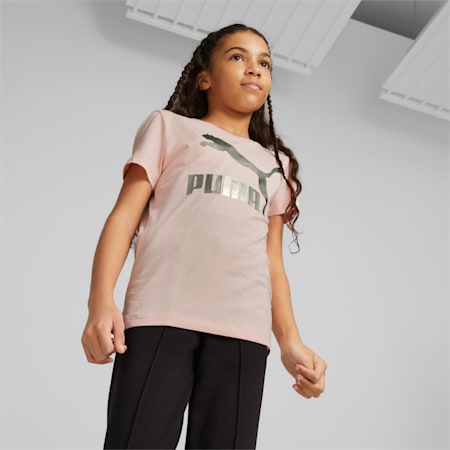 Classics Logo Tee Youth, Rose Dust, small-SEA