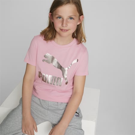 T-shirt à logo Classics Enfant et Adolescent, PRISM PINK, small-DFA