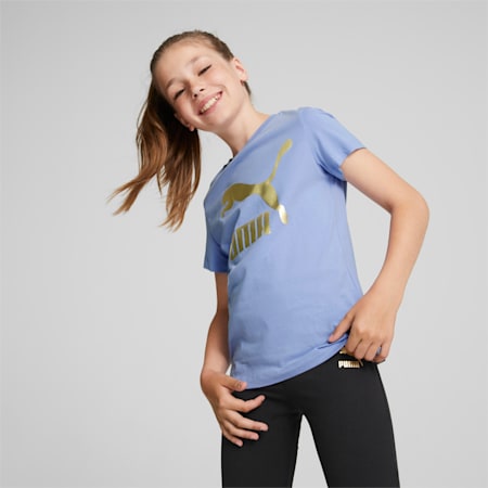 חולצת טי לצעירים Classics Logo, Lavendar Pop, small-DFA