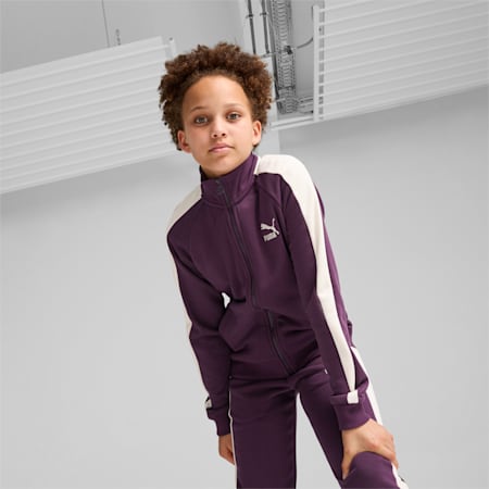 CLASSICS T7 Track Jacket - Youth 8-16 years, Midnight Plum, small-AUS