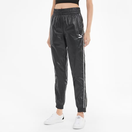 Iconic T7 Woven Women's Track Relaxed Pants, Puma Black, small-IND